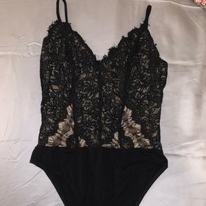 Black lace onesie